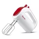 Girmi SB02 elektromos kézi mixer, 170 W teljesítmény, 5 sebességfokozat, TURBO funkció, rozsdamentes acél tartozékok, fehér/piros