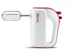 Girmi SB02 elektromos kézi mixer, 170 W teljesítmény, 5 sebességfokozat, TURBO funkció, rozsdamentes acél tartozékok, fehér/piros