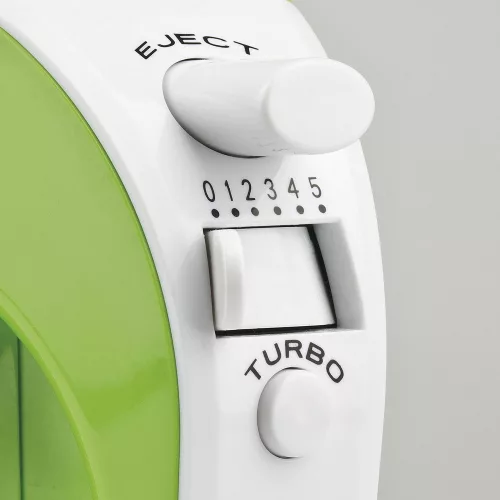 Girmi SB02 elektromos kézi mixer, 170 W teljesítmény, 5 sebességfokozat, TURBO funkció, rozsdamentes acél tartozékok, zöld