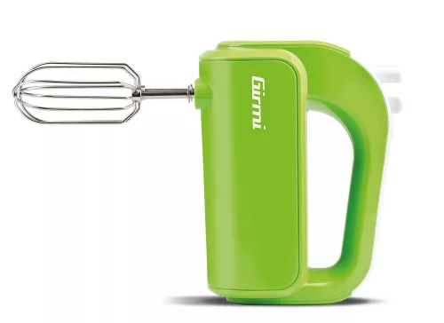 Girmi SB02 elektromos kézi mixer, 170 W teljesítmény, 5 sebességfokozat, TURBO funkció, rozsdamentes acél tartozékok, zöld