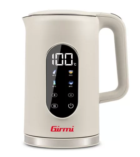 Girmi BL91 hőfokszabályzású elektromos vízforraló, digitális kijelző, melegen tartás funkció, 1.7 literes, homok-bézs szín