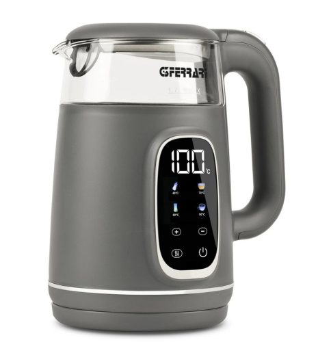 G3 Ferrari G10224 Tisaniere Glass hőfokszabályzású üveg vízforraló, digitális érintőkijelző, melegen tartás funkció, 1,7 liter