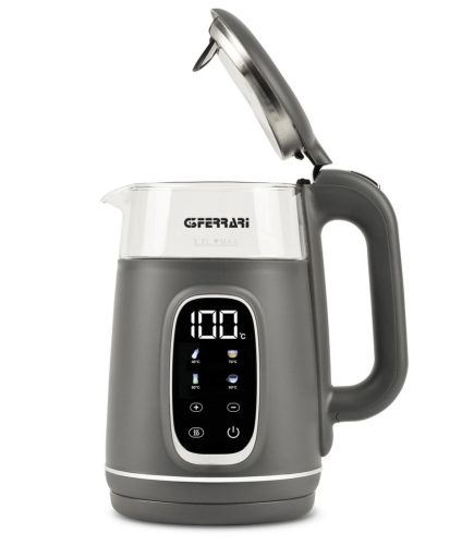G3 Ferrari G10224 Tisaniere Glass hőfokszabályzású üveg vízforraló, digitális érintőkijelző, melegen tartás funkció, 1,7 liter
