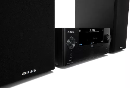 Aiwa MCBT-550 mini hifi torony 50W RMS Bluetooth, CD, USB, FM rádió, DSP, EQ, teljes tartozékcsomaggal