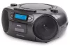Aiwa RC-250BK hordozható retro boombox CD/MP3/USB/kazetta/Bluetooth/FM rádió, fekete színben