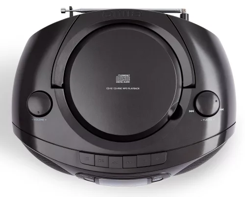 Aiwa RC-250BK hordozható retro boombox CD/MP3/USB/kazetta/Bluetooth/FM rádió, fekete színben