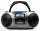 Aiwa RC-250GY hordozható retro boombox CD/MP3/USB/kazetta/Bluetooth/FM rádió, szürke színben