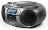 Aiwa RC-250GY hordozható retro boombox CD/MP3/USB/kazetta/Bluetooth/FM rádió, szürke színben