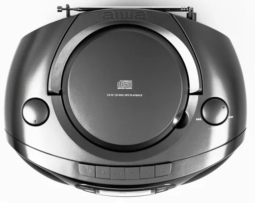 Aiwa RC-250GY hordozható retro boombox CD/MP3/USB/kazetta/Bluetooth/FM rádió, szürke színben