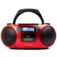 Aiwa RC-250RD hordozható retro boombox CD/MP3/USB/kazetta/Bluetooth/FM rádió, piros színben