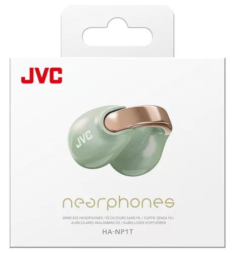 JVC HA-NP1T Pearl Edition vezeték nélküli nyitott fülklipsz fülhallgató 24 óra üzemidő, IPX4, gyöngyházfényű olívazöld színben