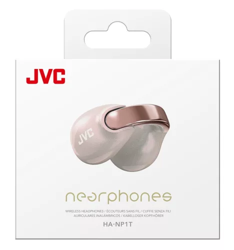 JVC HA-NP1T Pearl Edition vezeték nélküli nyitott fülklipsz fülhallgató, 24 óra üzemidő, IPX4, Bluetooth 5.3, lágy barackos gyöngyházfényű homokszín 