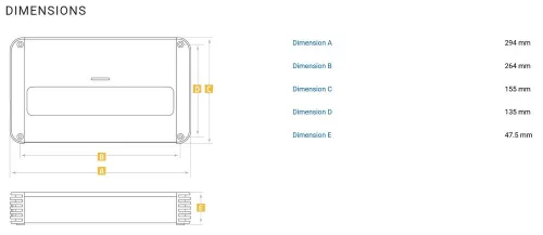 Audison SR 5.600 ver.2 5 csatornás autóhifi erősítő 75W×4+330W, 2Ω stabil, OEM/ART/USS, kompakt