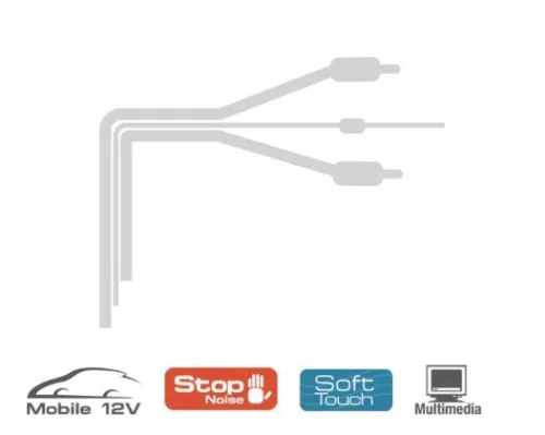 Connection FS2-550.2 2 csatornás RCA jelkábel 5,5 m vezérlőszállal, UCS árnyékolással, Soft Touch