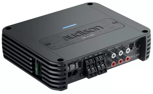 Audison SR 4.300 ver.2 4 csatornás D-osztályú autóhifi erősítő 4 x 130W 2 Ohm, kompakt kivitel, teljes körű szűrőszakasz