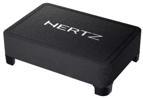 Hertz MPBX 250 S2 Prémium ultra lapos zárt mélynyomóláda 25cm-es mélynyomóval, 500W RMS, 2 Ohm, kompakt méret