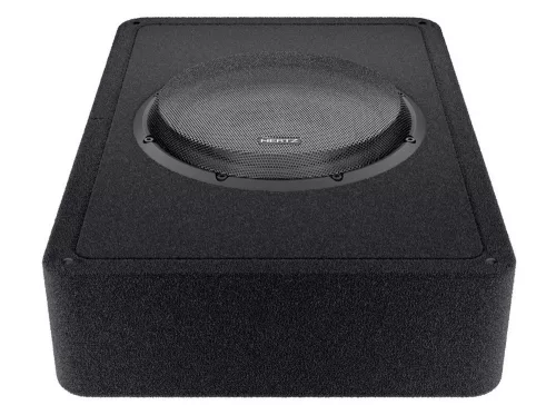 Hertz MPBX 250 S2 Prémium ultra lapos zárt mélynyomóláda 25cm-es mélynyomóval, 500W RMS, 2 Ohm, kompakt méret