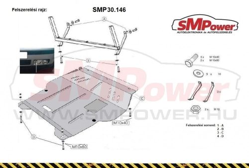 Skoda Octavia I, 1998 - 2010 - Motorvédő lemez - SMP30.146