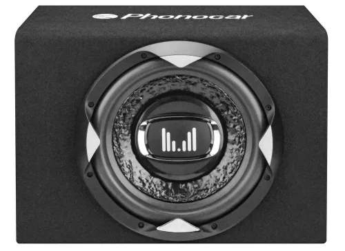 Phonocar 02944 Prémium aktív bass reflex mélyláda 450W, 300 mm, D osztályú erősítővel, autóhifi élményhez