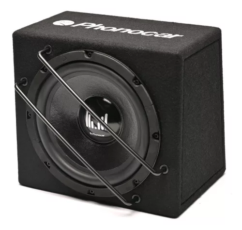 Phonocar 02921 Pémium 200 mm-es kompakt kis méretű autós mélyláda, 420W, passzív fa ház, prémium basszusélmény