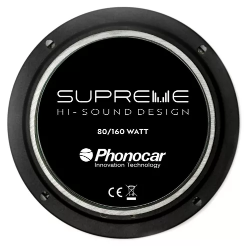Phonocar 02786 Professzionális 165 mm-es középsugárzó pár, 240W csúcsteljesítmény, mély és tiszta hangzás autóhifi rendszerekhez