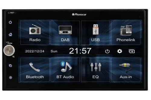 Phonocar VM060 Professzionális 2DIN autós multimédia állomás 6.75" HD érintőkijelzővel, DAB+, Bluetooth, Phonelink