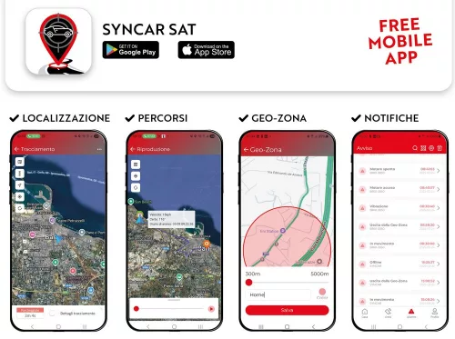 Phonocar 09507 Prémium 4G LTE GPS nyomkövető valós idejű flottamenedzsmenthez, riasztás, mobil app, webes vezérlés