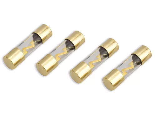 Phonocar 045202 Prémium üveg biztosíték 40A prémium aranyozott végekkel, autóhifi rendszerekhez, 4 db-os csomag