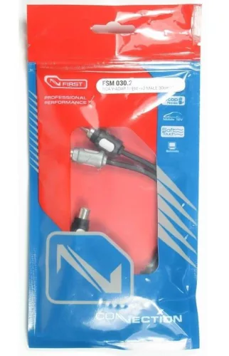 Connection FSM-030.2 Y RCA audio kábel 0,3 m otthoni és autós hifi rendszerekhez