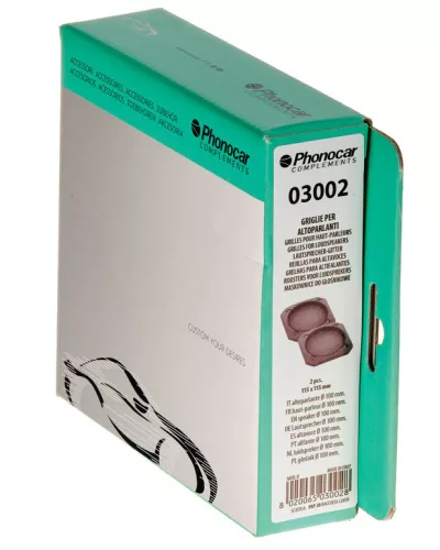 Phonocar 03002 hangszórórács 10 cm-es hangszórókhoz, 115x115 mm, 2 db/csomag, univerzális