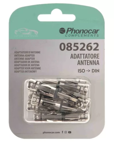 Phonocar 085262 antenna átalakító ISO–DIN 10 db-os csomag univerzális autós felhasználásra