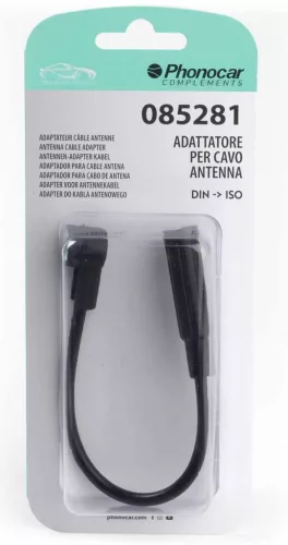 Phonocar 085281 antenna adapter DIN–ISO, 20 cm, univerzális autós felhasználásra