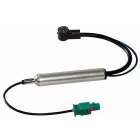   Phonocar 08540 antenna adapter FAKRA–ISO fantomtápos, 45 cm kábel, autós kompatibilitás