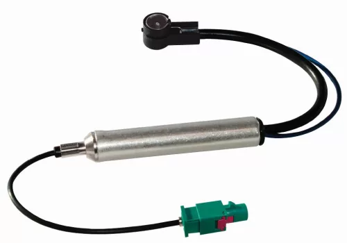 Phonocar 08540 antenna adapter FAKRA–ISO fantomtápos, 45 cm kábel, autós kompatibilitás