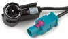 Phonocar 08540 antenna adapter FAKRA–ISO fantomtápos, 45 cm kábel, autós kompatibilitás