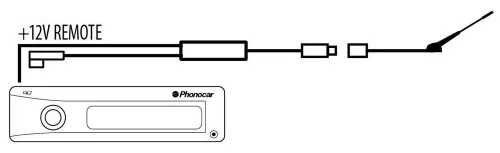 Phonocar 08540 antenna adapter FAKRA–ISO fantomtápos, 45 cm kábel, autós kompatibilitás