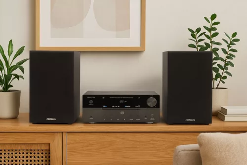 Aiwa MSBTU-550 mini hifi torony 50W RMS Bluetooth, CD, USB, FM rádió, DSP, távirányítóval