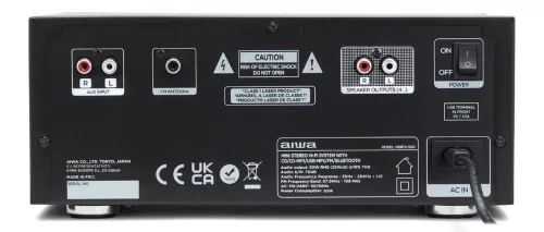 Aiwa MSBTU-550 mini hifi torony 50W RMS Bluetooth, CD, USB, FM rádió, DSP, távirányítóval