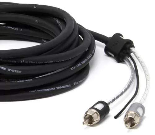Connection BT2 100.2 kétcsatornás RCA összekötő kábel 1 m, dupla árnyékolással és remote vezetékkel