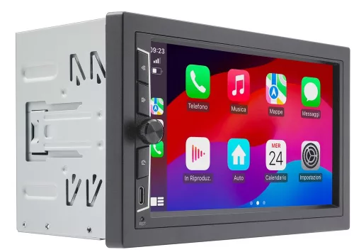Phonocar VM018E autós multimédiás fejegység 6,75" érintőkijelzővel, iGO Primo Európa térképpel, Android 12, Apple CarPlay és Android Auto támogatással