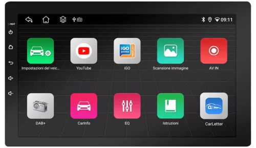 Phonocar VM053E multimédiás autós fejegység 10.1" érintőkijelzővel, offline Európa térképpel, Android 12