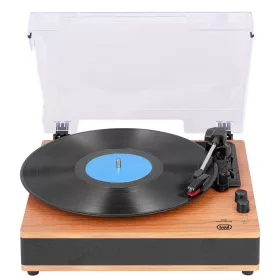   Trevi VT 1025BT lemezjátszó vezeték nélküli rendszerrel, 33/45/78 RPM, fa burkolat, beépített hangszórók