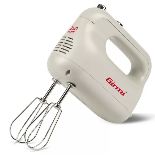 Girmi SB43 kézi mixer 250W, 5 sebesség, ergonomikus fogantyú, rozsdamentes acél habverők és dagasztók, Incanto sorozat