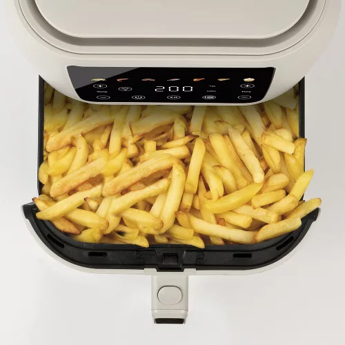 Girmi FG92 forrólevegős sütő 8 literes, digitális kijelzővel, 7 programmal, 1700W, homok-bész színben, Incanto sorozat