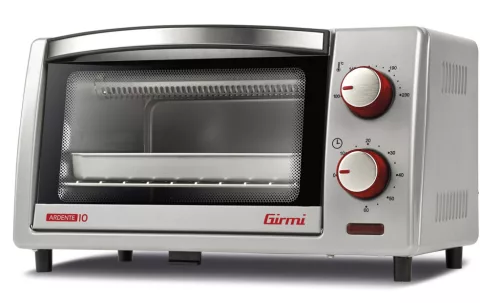 Girmi FE10 Ardente 10 asztali elektromos sütő 10 literes, ezüst, kvarc fűtőszál, 100–230°C, időzítő, dupla üveg