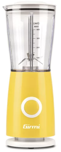 Girmi FR03 kompakt turmixgép 400 ml 170 W sárga színben, egyadagos használatra