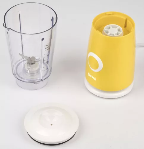 Girmi FR03 kompakt turmixgép 400 ml 170 W sárga színben, egyadagos használatra