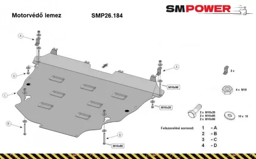 Toyota Rav 4 2018- Motorvédő lemez - SMP26.184