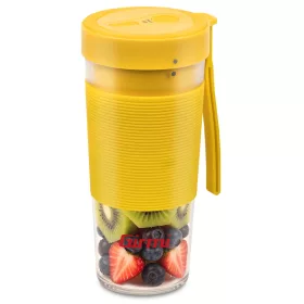   Girmi FR11 hordozható turmixgép 450 ml Tritan pohárral, USB-s töltéssel, sárga – akkumulátoros, BPA-mentes