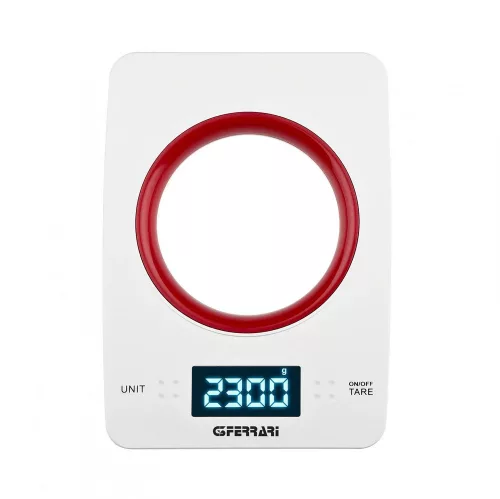 G3 Ferrari G20071 digitális konyhai mérleg 5 kg kapacitással, levehető tál, LCD kijelző